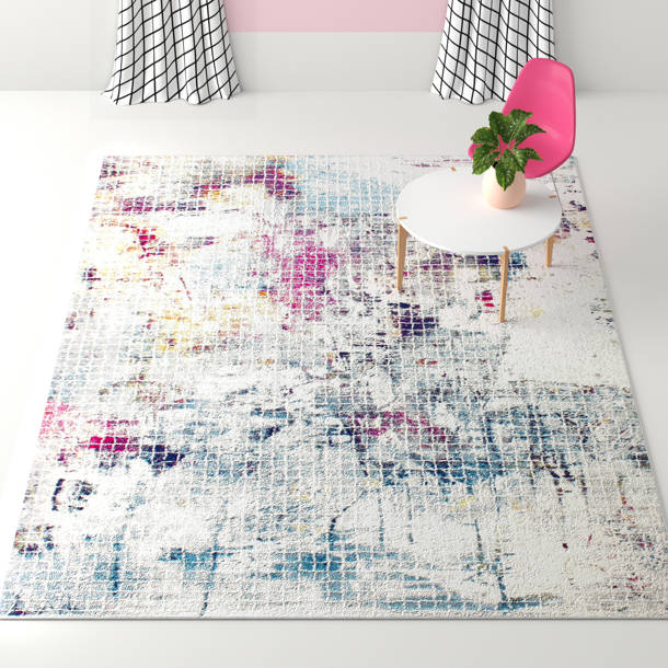 Hashtag Home Coughlin Performance Ivory/Blue/Gold Rug & Reviews Wayfair